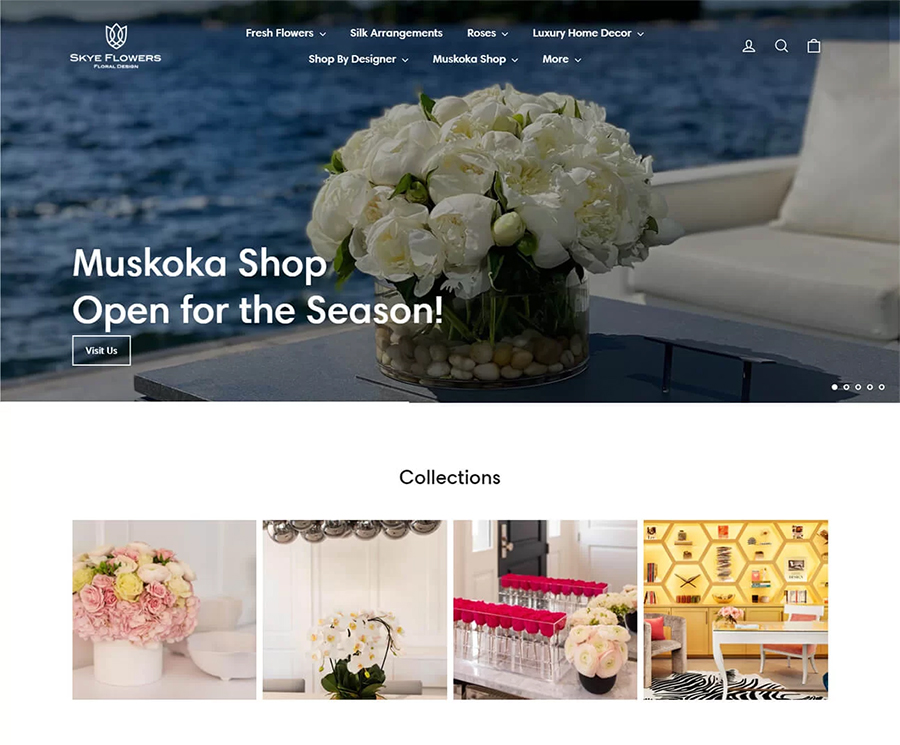 skype flowers website design