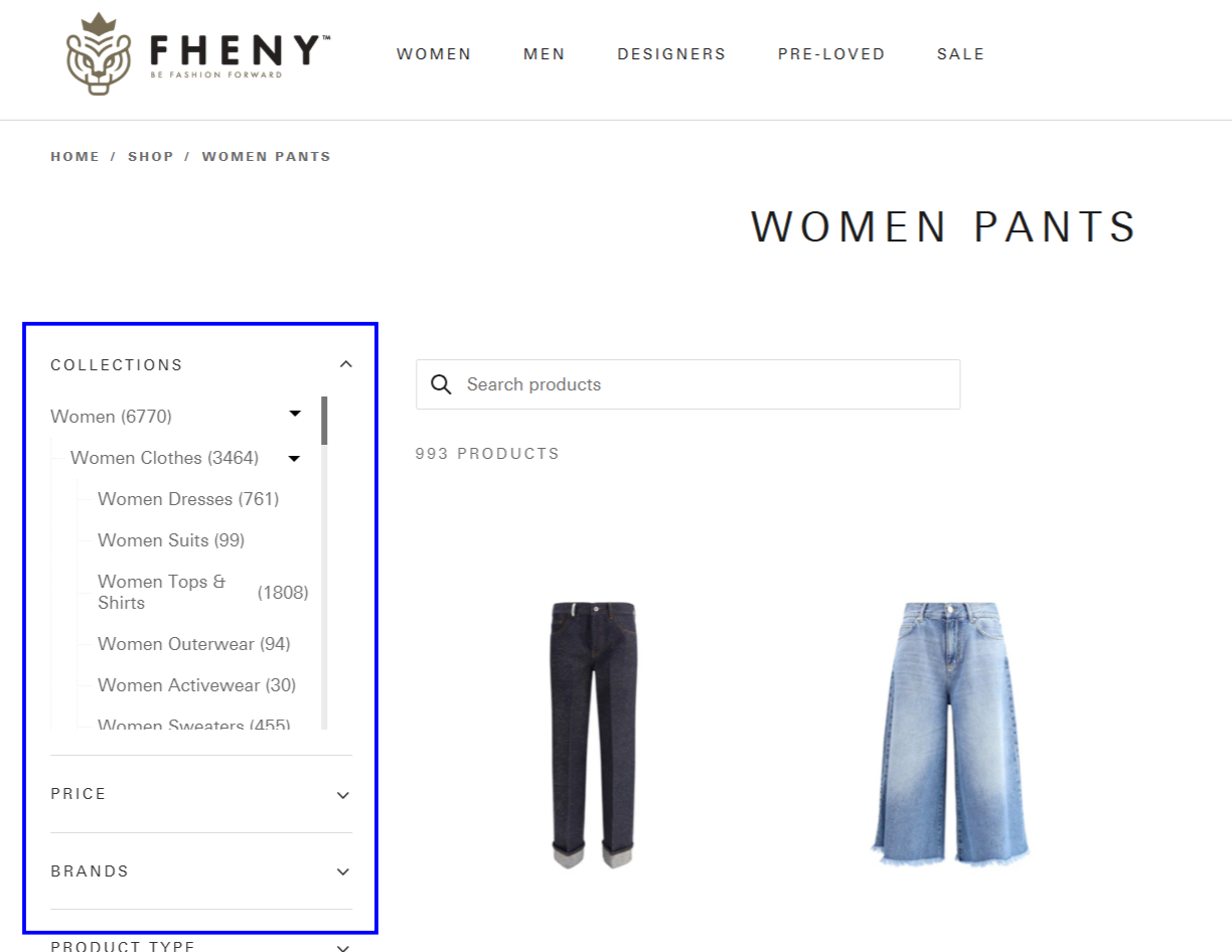 Mobile Specific Filters and Sorting