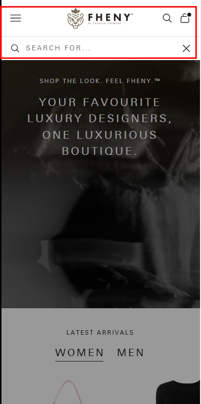 Sticky Navigation and Search Bar Placement